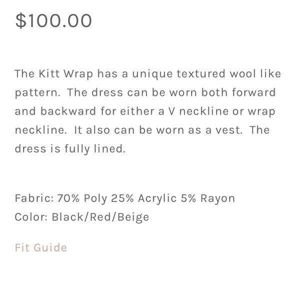 Cut from the same cloth Kitt wrap dress size medium NEW - Picture 9 of 9